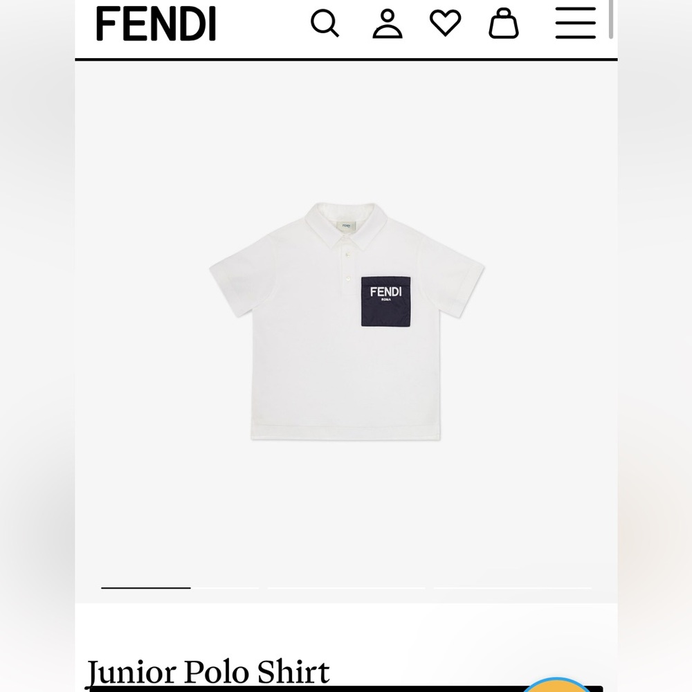 Fendi Junior polo-style T-shirt in white size 12 years